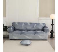 Qpswznk Sofa Cover 1 seater Grey Feather Stylish Sofa Cover High Stretch Slipcovers Soft Machine Washable Non Slip Couch Covers Pets Dogs Friendly Furniture Protector