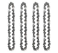 QPSYYB 1/2/4PCS 4 Inch .043" 28 Drive Links 1/4" Pitch Steel Chainsaw with Guide Semi Chisel Chains Wood Cutting Parts Tool,1211