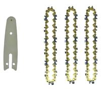 QPSYYB 4-Inch Golden Chain Saw Blade Set Portable Electric Wireless 28 14 Knives Chainsaws Mini Battery for Wood Garden Tools,0308