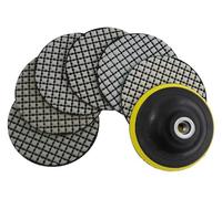 QPSYYB 6 Pcs 4 Inch Dry Polishing Pad 100mm Flexible Diamond Pads Marble Granite Stone Wall 4inch Sanding Disc,0225