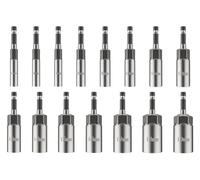 QPSYYB 65mm Length Electric Power Impact Wrench 1/4" Hex Shank Metric Socket Bit 7/9/14PCS Set 6-19mm Magnetic,1216