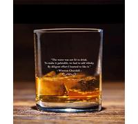 QPTADesignGift Winston Churchill Quote Whiskey Glass - Whiskey Glass Etched - Whiskey Quotes - Funny Birthday Gift - Fathers Day Glass - Funny Birthday Gift