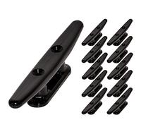 QPURO Black Nylon Boat Cleat 6 Inch - Rope Cleat, Kayak, Boat Dock Cleats - Ideal for Marine, Deck, Nautical Decor (10-Pack)