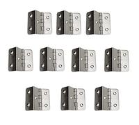 QPWYSH Door Hinges, 10PCS Three-fold Five-hole Hinge，Cabinet Door Luggage Furniture Decoration Hinge Jewelry Wooden Box Suitcase Vintage 5 Holes Three-Folding Hinges(C)