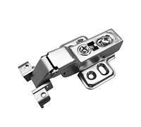 QPWYSH Door Hinges, 1pc Aluminium Frame Glass Door Hinge, Cold Rolled Steel Hydraulic Damping Cushion Silent Concealed Hinge Kitchen Bathroom Cabinet Hinge(Full cover)