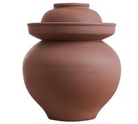 QPZK Natural Unglazed Ceramic Fermentation Crock Jar Kit,Sauerkraut Crock, Chinese Porcelain Pickle Jar With Water Seal Airlock Lid,Pickle Jar for Pickling Pickles 2.5Kg
