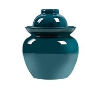 QPZK Traditional Chinese Porcelain Pickle Jar, Ceramics Jar With Lid Fermentation Jar Kombucha Kit With Water Seal Lid for Pickles, Kimchi, Sauerkraut and Wine Brewing green-1.75kg