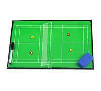 QQAA Badminton Magnetic Coaching Board, Badminton Coaches Board, Foldable and Portable Coaching Tools, with Marker Pen, Eraser, Storage Bag and Magnet