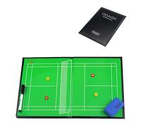QQAA Coaches Clipboard,Foldable PU Coaches Board For Badminton, With Magnetic Pieces, Dry Erase, 2 Marker Pen. Great Gifts For Badminton Coaching (Size : B)