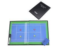 QQAA Tennis Board Tactic Board Foldable PU Magnetic Clipboard, With Magnetic Markers, Dry Erase And Marker Pen.Tennis Coaches Training Aids Tools (Color : Tennis)