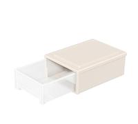 Qqbine 13 Litre Clear Stacking Storage Drawer Unit Plastic Frontbox, 1 Pack