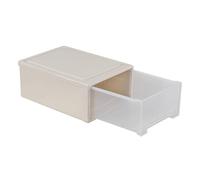 Qqbine 19.5 Litre Clear Stacking Storage Drawer Unit Plastic, Large Plastic Drawers, 1 Pack