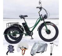 QQCHGOL 3-Wheel Mobility Scooter for Seniors & Adults, 24" Fat Tyre,Low-Step Frame, Large Basket, LCD Display, Headlight for Easy Riding and Storage