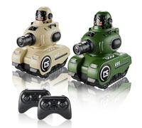 QQCHGOL RC Battle Tanks with Infrared System and Sound Effects, RC Army Combat Vehicle Toy, Battle Tanks with HP Station for Boys & Girls Age 6-12, Christmas Birthday Gifts for 6-12 Year Kids, 2 Pack