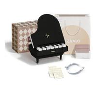 QQCHGOL Retro Piano Bluetooth Speaker with 15W Wireless Charger, 5-in-1 Playable Piano Speaker with 3-Level Dimmable Night Light, Phone Stand, 22H Playtime, Aesthetic Home Decor Gift (Black)
