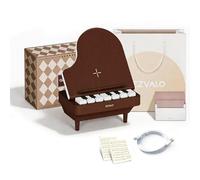 QQCHGOL Retro Piano Bluetooth Speaker with 15W Wireless Charger, 5-in-1 Playable Piano Speaker with 3-Level Dimmable Night Light, Phone Stand, 22H Playtime, Aesthetic Home Decor Gift (Brown)
