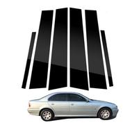 QQDQUUHV Glossy Black Pillar Post Window Trim For 5 Series E39 1995-2004 Door Window Pillar Cover Sticker Decals Kits