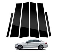 QQDQUUHV Glossy Black Pillar Post Window Trim For C Class W205 Sedan 2015-2021 Door Window Pillar Cover Sticker Decals Kits