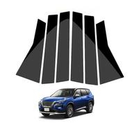 QQDQUUHV Glossy Black Pillar Post Window Trim For X-trail/Rogue T33 2021-2023 Door Window Pillar Cover Sticker Decals Kits
