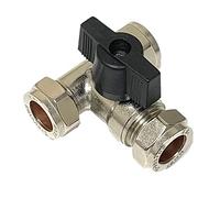 QQHL Lever 15mm Large Bore Tee Isolation Valve- Chrome Plated - Full Flow