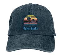 QQIAEJIA Denim Cap Outer Banks Baseball Dad Cap Adjustable Classic Washed 100% Cotton Sports for Men Women Hat