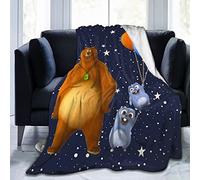 QQIAEJIA Grizzy and The Lemmings Flannel Blanket Lightweight Cozy Bed Blankets Soft Throw Blanket Fit Couch Sofa Suitable for All Season 50"X40"