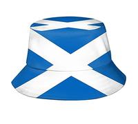 QQIAEJIA White Blue Scotland Flag Bucket Hat Summer Beach Sun Hat Packable Scottish Fisherman Cap for Women Men