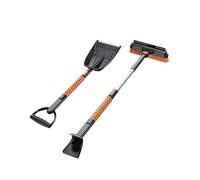 QQLADY 2 in 1 Snow Shovel and Brush for Aston Martin Vanquish 2017 2018, Adjustable & Detachable with Pivoting Head, Scratch-Free, Multifunctional Snow Removal for Cars & SUVs