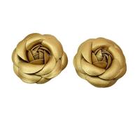 QQLADY 2pcs PU Leather Rose Flower Winter Boots Wedding Sandals Black Shoe Clips Removable Shoe Buckle