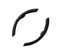 QQLADY Car Steering Wheel Cover for Abarth 124 Spider Punto 500 500C, Universal Suede Cover for All Seasons, Ultra-Thin, Sweat-Absorbing, Anti-Slip, Breathable & Soft Accessory,B Black