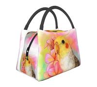 QQLADY Cute Cockatiel Insulated Lunch Bag for Men Women Reusable Lunch Box Leakproof Cooler Tote Bag for Office Work Picnic