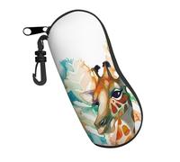 QQLADY giraffe Sunglass Glasses Eyeglass Case for Women Men Sunglasses Soft Case with Clip
