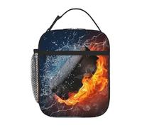 QQLADY Ice Hockey Insulated Lunch Bag for Women Men Reusable Lunch Box Leakproof Lunch Cooler Bag for Office Work