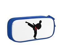 QQLADY Karate Boy Changeable Belt Color Large Pencil Case Pencil Pouch with Zipper Compartments Pen Bag Aesthetic Pencil Case for Adults Pencil Bag Pen Case for Office, Blue, One Size, Pencil Case