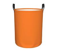 QQLADY Laundry Basket Hamper Waterproof Collapsible Burnt Orange Freestanding Laundry Hamper with Handles for Bathroom Bedroom Dorm Travel