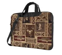 QQLADY Moose Bear Deer Laptop Bag Men Women Computer Bag 15.6in Shoulder Messenger Bag Briefcase Business Work Bags Purse, Black, 15.6 inch
