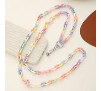 QQLADY Necklace Phone Lanyard With Slot Card 120CM Colorful Crossbody Cellphone Strap Chain For Phone Accessories