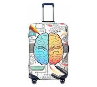 QQLADY Travel Luggage Cover Protector Human Brain Elastic Suitcase Cover Washable Travel Suitcase Protector Fit 18-32 Inch Luggage