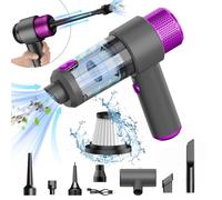 QQLIKE Cordless Handheld Vacuum Cleaner, 15000Pa USB Rechargeable Portable Lightweight 4000mAh Car Vacuum Cleaner, Wet and Dry for Car, Home, Kitchen, Pet Hair, violet