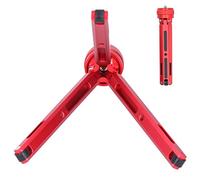 Qqmora 1/4in Mini Tripod Adjustable Stand Portable for DSLR Mirrorless Cameras Sports Cameras Aluminium Alloy Size 3-13cm (Red)