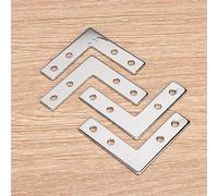 Qqmora 10Pcs Aluminium Profiles Connection Plate Durable L Type T Type Cross- Fasteners for 2020 Aluminum Extrusion Assembly Brackets Carbon Steel (20L Board)