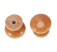 Qqmora 10Pcs Wooden Drawer Pull Handles Ergonomic Design for Kitchen Cabinet Cupboard Doors Natural Eco-Friendly Material (Large Size 33MM)