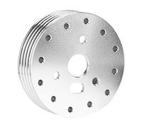 Qqmora 1in Aluminum Steering Wheel Hub Spacer 5 6 Hole to 3 Hole Adapter for Grant NRG Black Silver (Silver)