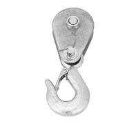 Qqmora 1Pcs High Strength Steel Single Wheel Lifting Rope Pulley Block Thickened Material Heat Treated Smooth Surface Small Household Skis Fitness Equipment (1 ton)