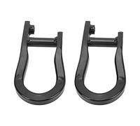 Qqmora 2PCS HEAVY DUTY CHROME PLATED STEEL FRONT BUMPER TOW HOOKS SHACKLES REPLACEMENT FOR SIERRA 1500 SILVERADO 1500 LIMITED 2007 2018 2019 (Black)