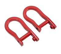 Qqmora 2PCS HEAVY DUTY CHROME PLATED STEEL FRONT BUMPER TOW HOOKS SHACKLES REPLACEMENT FOR SIERRA 1500 SILVERADO 1500 LIMITED 2007 2018 2019 (Red)