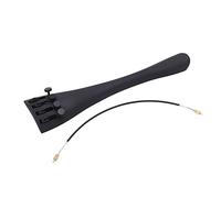 Qqmora 4/4 Cello Tailpiece Carbon Fiber 4 Tuners String Board with Fine Tuning Nylon Tail Gut Parts Professional Grade Lightweight Durable for 4/4 Size Cellos Black