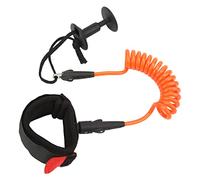 Qqmora 5.5mm Paddle Board Wrist Strap, Elastic TPU Wrist Surf Leash for All Around Surfing, Adjustable Design, Skin Friendly, 4 Feet Length (Orange)