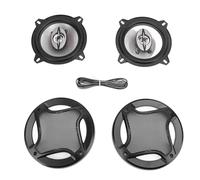 Qqmora 5 Inch Car Stereo Speaker 300W 88dB 4 Ohm Adjustable Sound Effect Round Clear Sound Bass Speaker DC12V