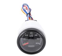 Qqmora 52mm 2inch Car 6000RPM Tachometer Gauge with Hour Meter 7 Color Backlight RPM Meter Kit for Truck Tractor Car RV Boat (Black Dial Black Cover CX6227B)